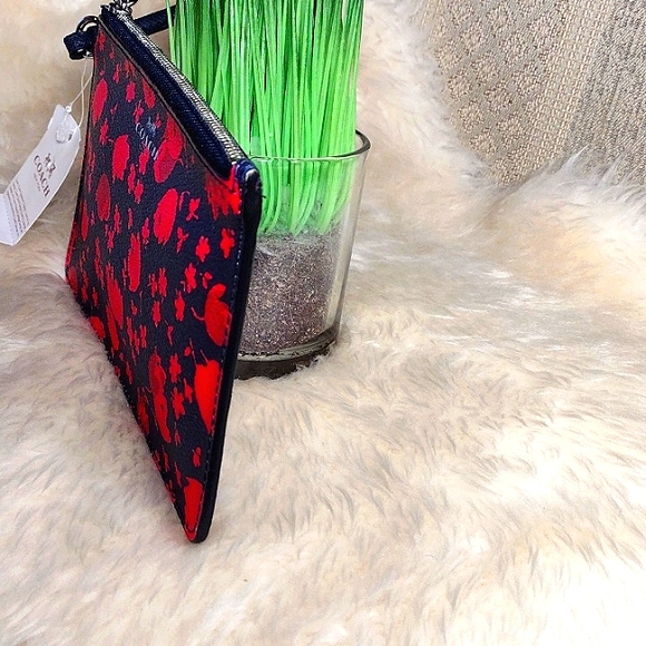 NWT Coach floral leather wristlet clutch - Picture 4 of 11